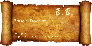 Bauch Borisz névjegykártya